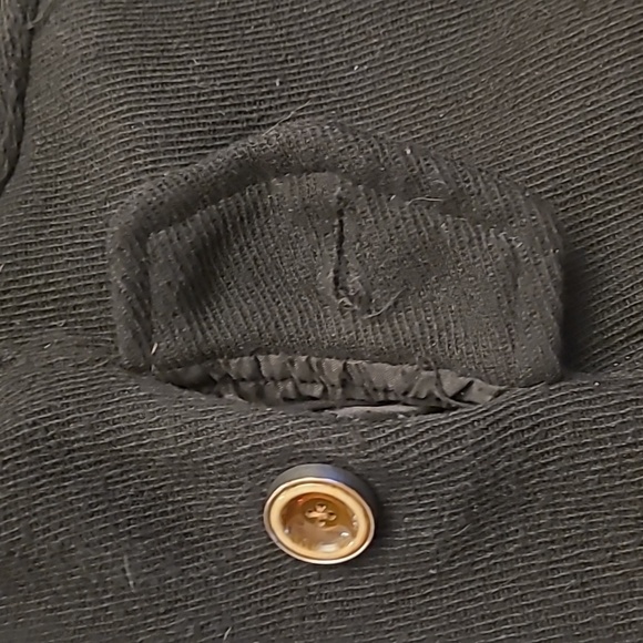 Me Jane Y2K Double Breasted Black Lined Jacket with Oversized Buttons - Picture 6 of 17